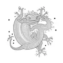 chilli gecko tattoo design idea
