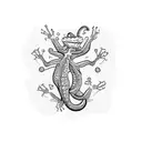 chilli gecko tattoo design idea