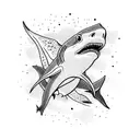small simple shark tattoo design idea