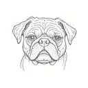 black pug tattoo design idea