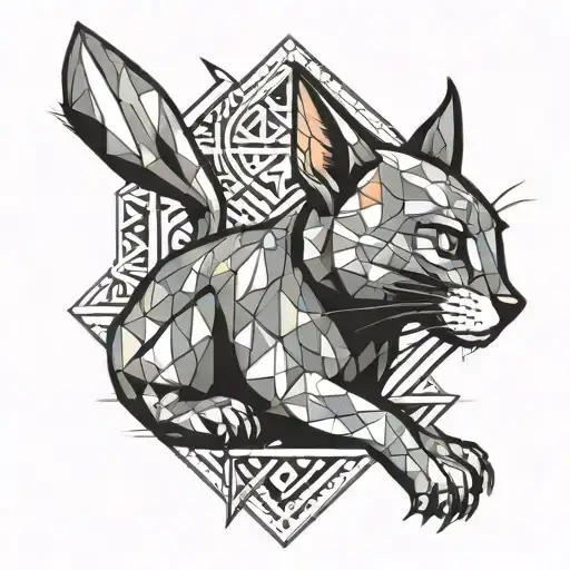 tom and jerry small tattoo design idea