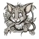 tom and jerry   tattoo design idea