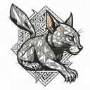 tom and jerry small tattoo design idea