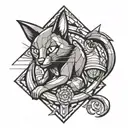 tom and jerry small tattoo design idea