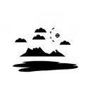 Island with soccer tattoo design idea