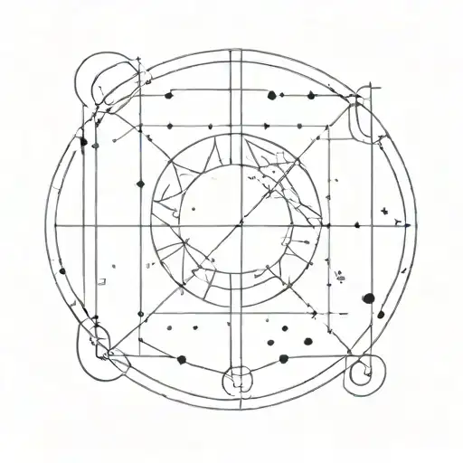 A minimalist tattoo design of the Sagittarius constellation surrounded by numerals representing important dates in your life tattoo design idea