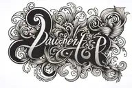 daughters Name tattoo design idea