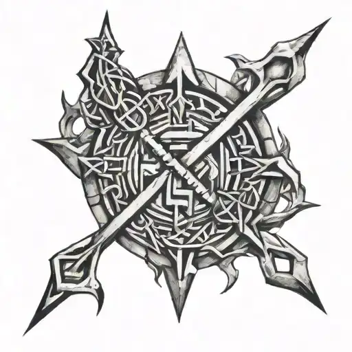 bind runes tattoo tattoo design idea