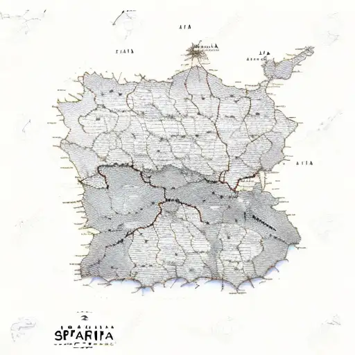 A map of Spain with Madrid and Ponferrada highlighted tattoo design idea