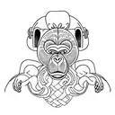 monkey tattoo design idea