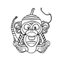 monkey tattoo design idea