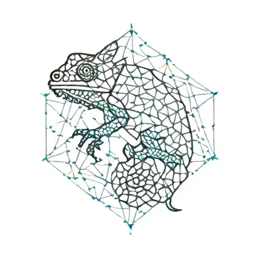 Chameleon tattoo design idea