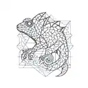 Chameleon tattoo design idea