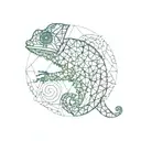 Chameleon tattoo design idea