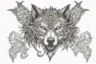 wolf tattoo design idea