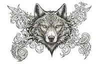 wolf tattoo design idea