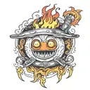 Calcifer tattoo design idea