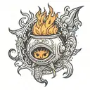 Calcifer tattoo design idea