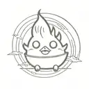 Calcifer tattoo design idea