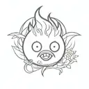 Calcifer tattoo design idea