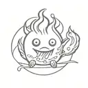Calcifer tattoo design idea