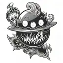 Calcifer cocina tattoo design idea