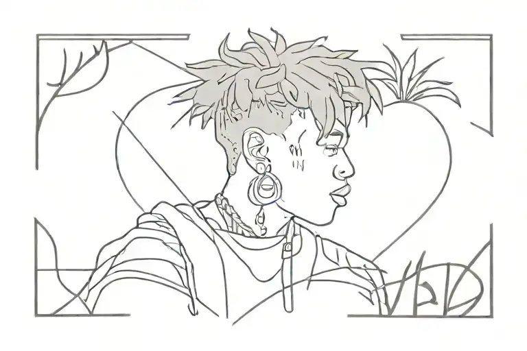 juice wrld tattoo design idea