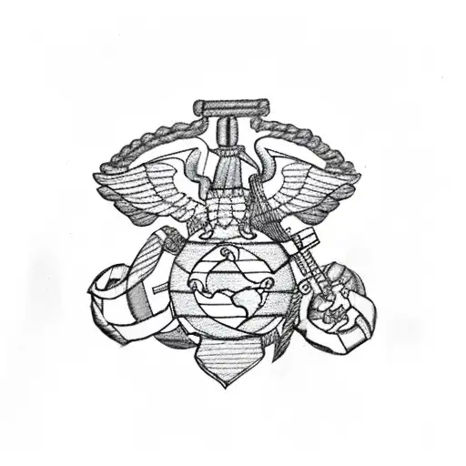 marine corps  soldier  tattoo design idea