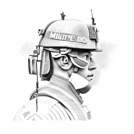 military soldier  tattoo design idea