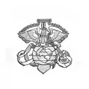 marine corps  soldier  tattoo design idea