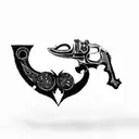 two revolvers tattoo design idea