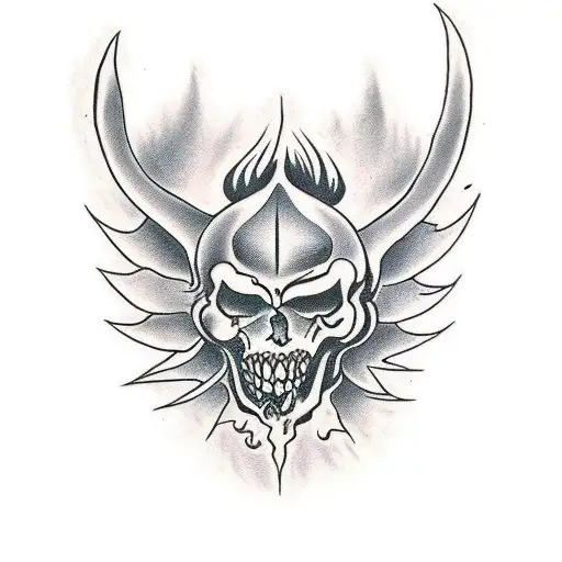 Devil from Dantes Hell tattoo design idea