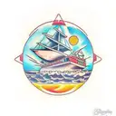 transit of venus tattoo design idea