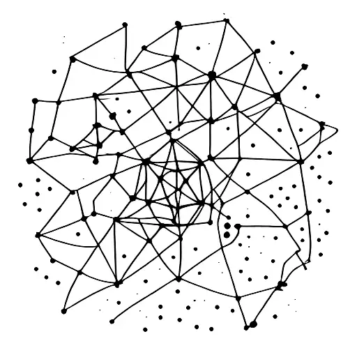 A constellation of stars spelling out a favorite book quote tattoo design idea