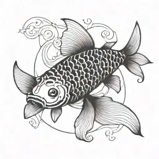koi fish or fish tattoo design idea