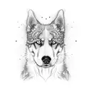 a dog that bites flesh tattoo design idea