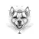 a dog that bites flesh tattoo design idea