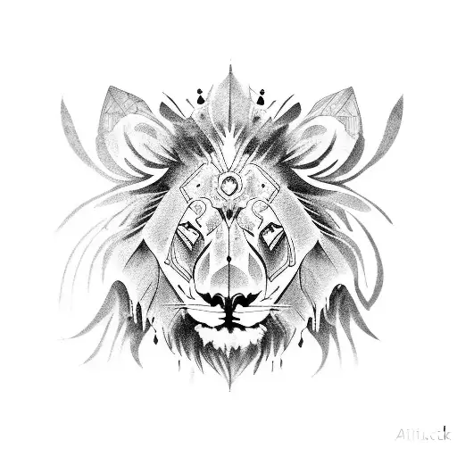 lion moose koala bear parrot tattoo design idea