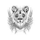 lion moose koala bear parrot tattoo design idea