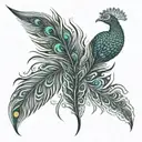 peacock feather feather feather tattoo design idea