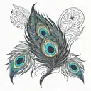 peacock feather feather feather tattoo design idea