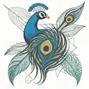 peacock feather feather feather tattoo design idea