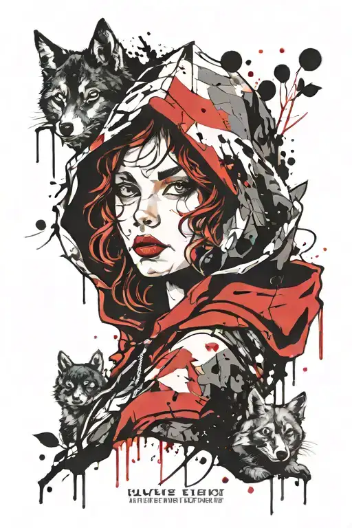 little red riding hood  tattoo design idea