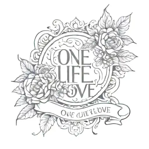 one life one love tattoo design idea