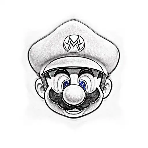  super mario tattoo design idea
