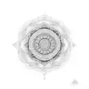 mandala with hears for elbow tattoo design idea