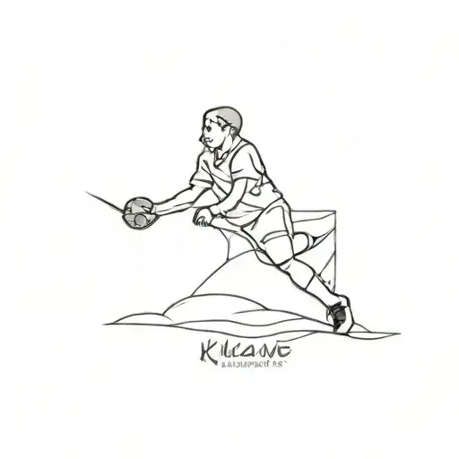 Chocolate in the shape of Killiane Mbappe tattoo design idea