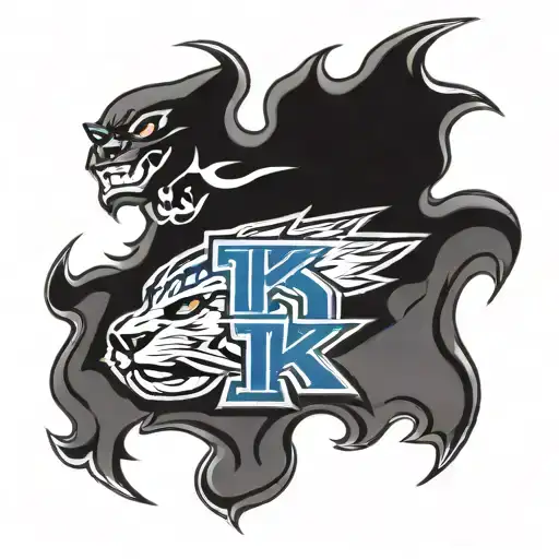 university of Kentucky basketball grey tattoo tattoo design idea