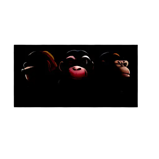 three chimpanzees wearing bandanas tattoo design idea