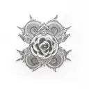 broken chain tattoo design idea